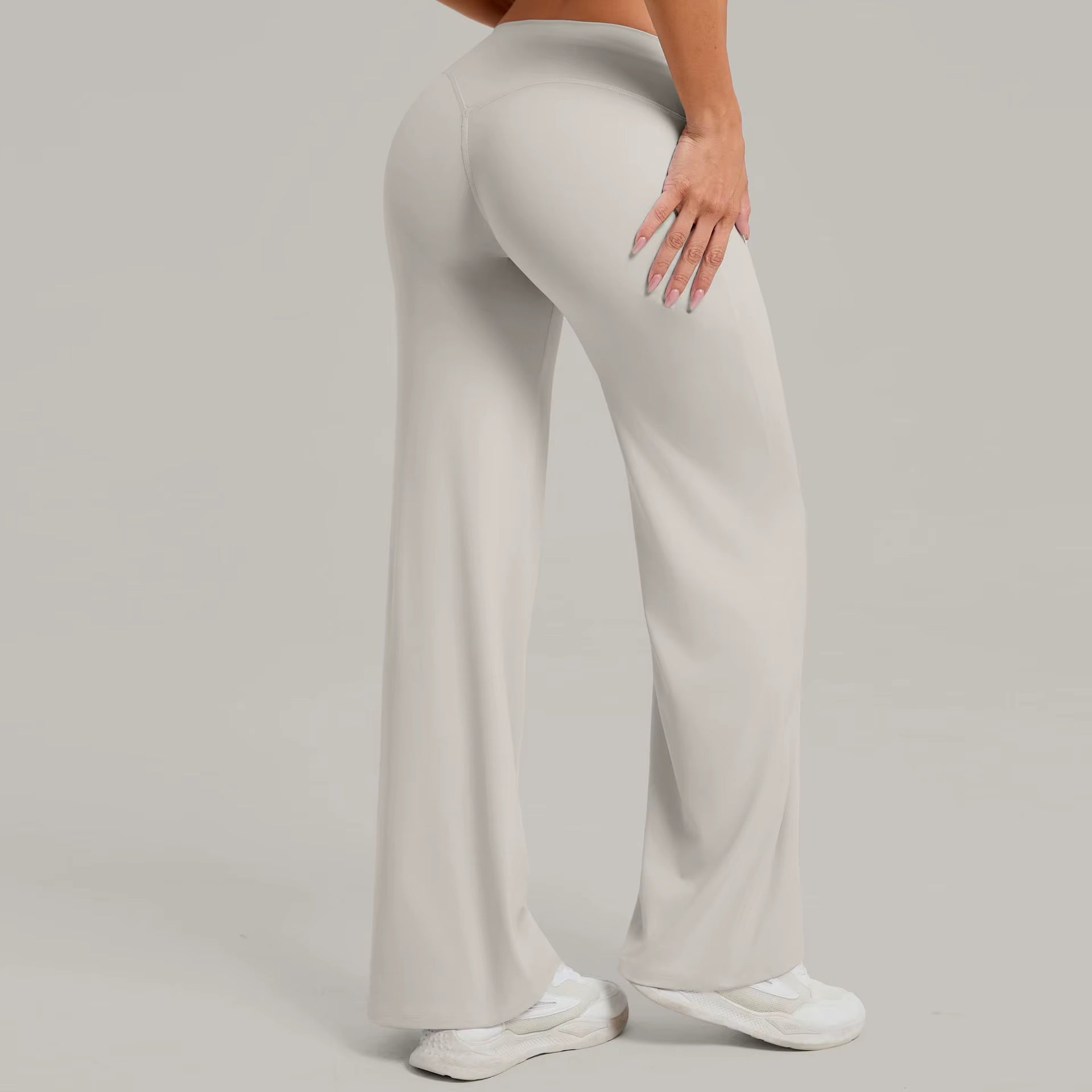 New Woman Straight Yoga Pants Versatile Loose High Waist 