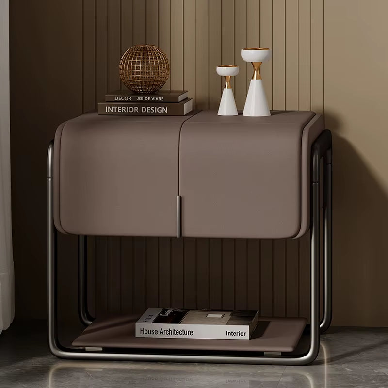 Modern Luxury Leather Bedside Tables NightStand