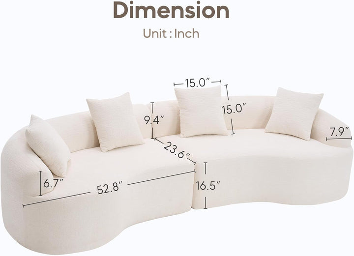 High End Sectional Curved Sofa (No assembly Needed )