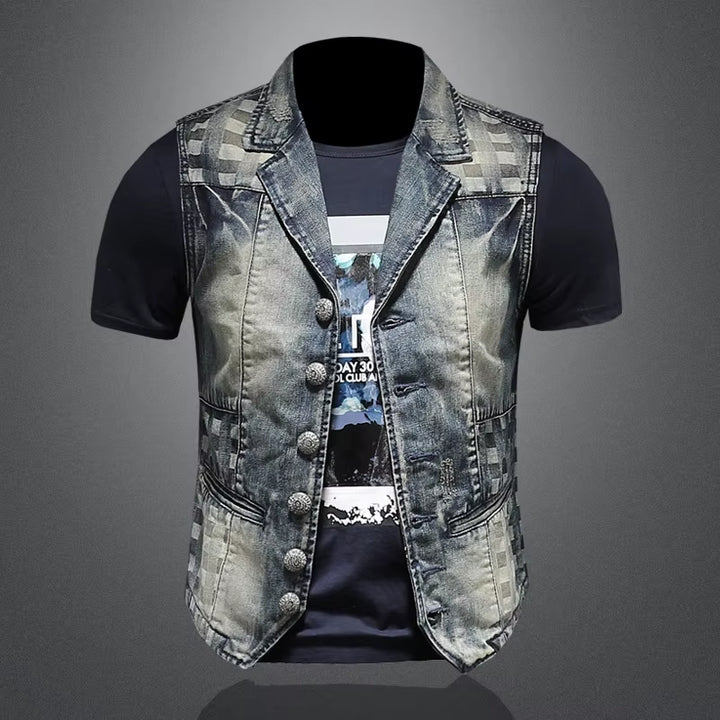 New Mens Vinatge Waistcoat Stylish Jacket