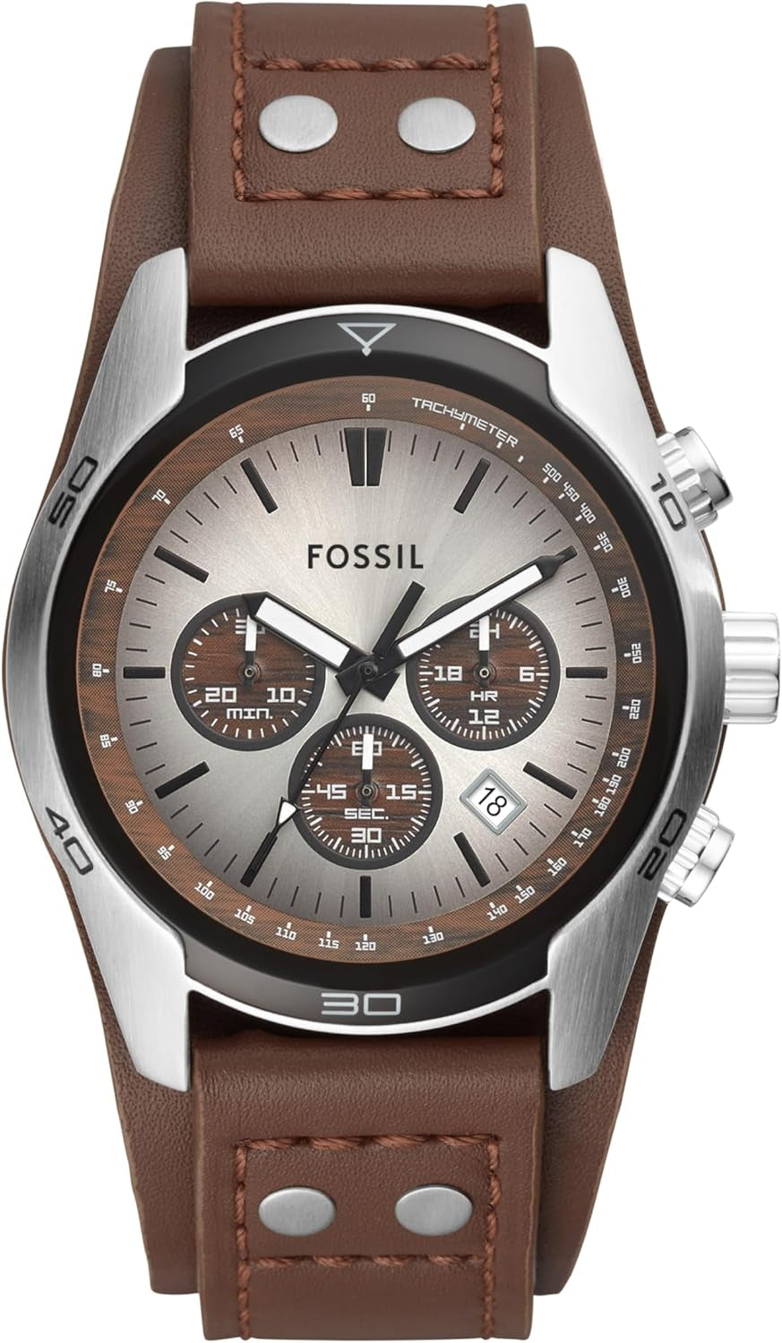 Modern Mens Business Leather Chronograph Watch