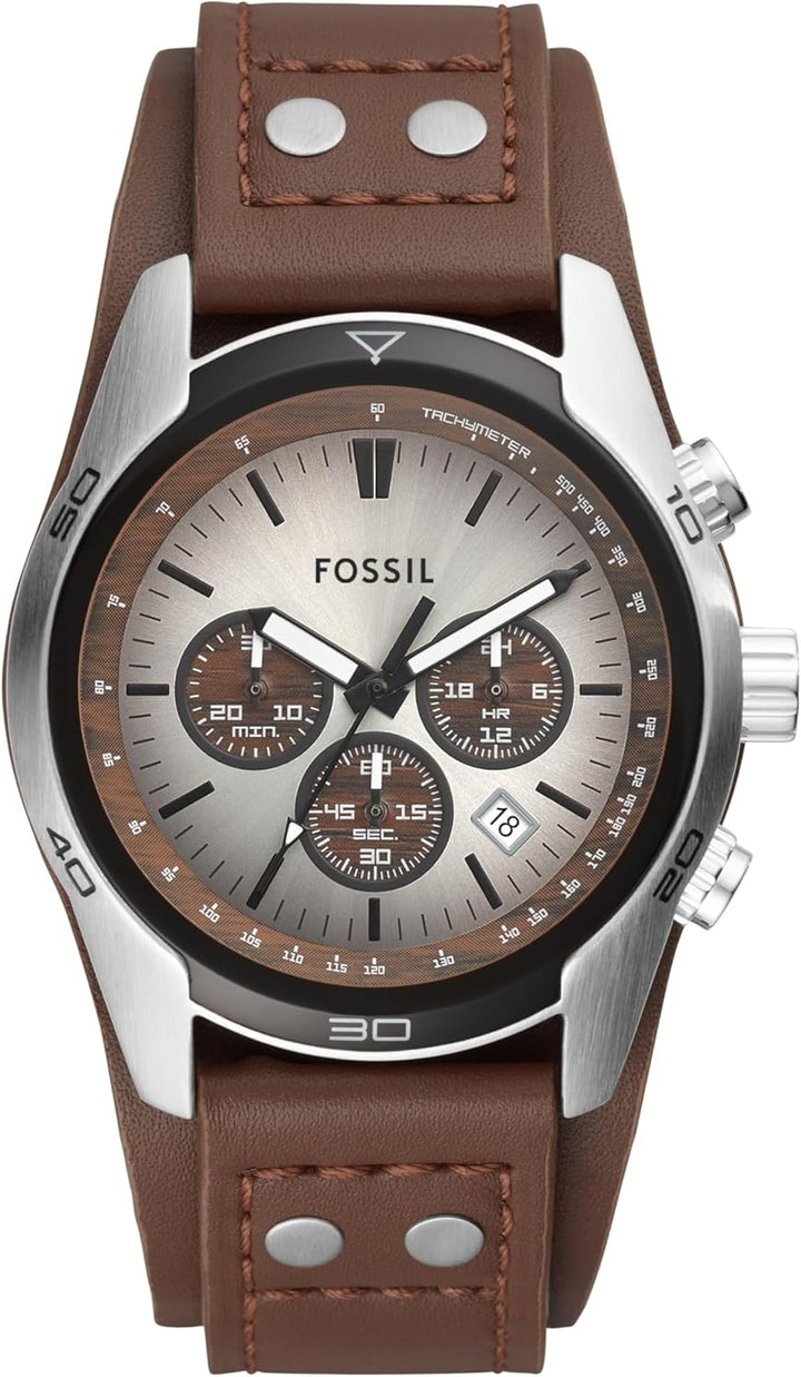 Modern Mens Business Leather Chronograph Watch