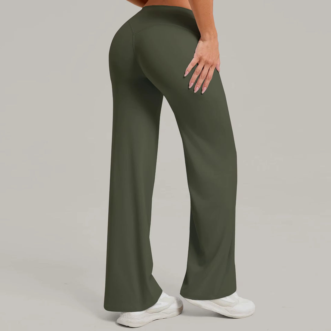 New Woman Straight Yoga Pants Versatile Loose High Waist 