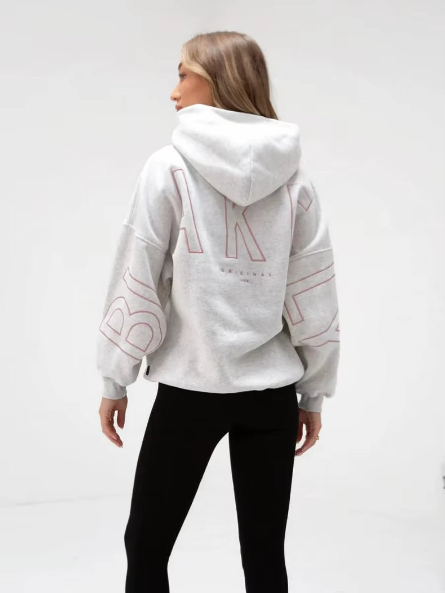 New High Street Trendy Print Oversized Hoodie 