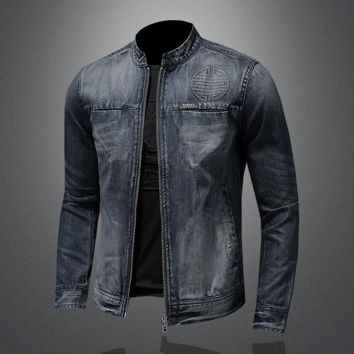 Elite Mens Zipper Denim Jacket Jacket 