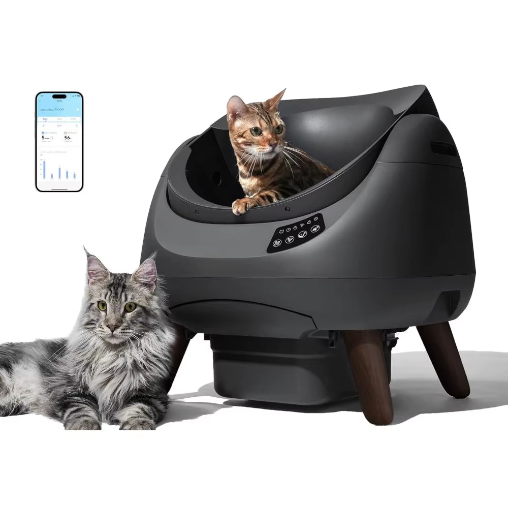 Modern Self Cleaning Cat Litter Box Open-X, 5G & 2.4G Wifi, Automatic