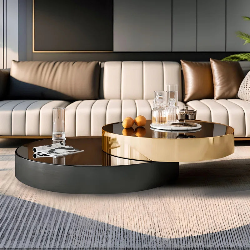 Modern Interior Home Glass Top Single Coffee Table