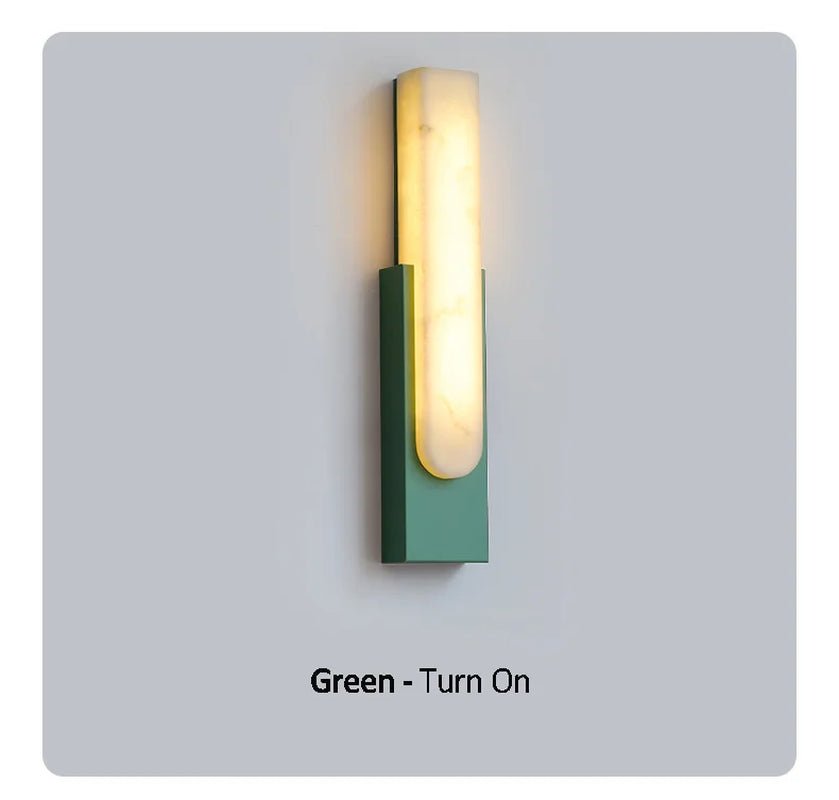 LED Marble Wall Lamp Bedside Golden Luxury Home Decor Light