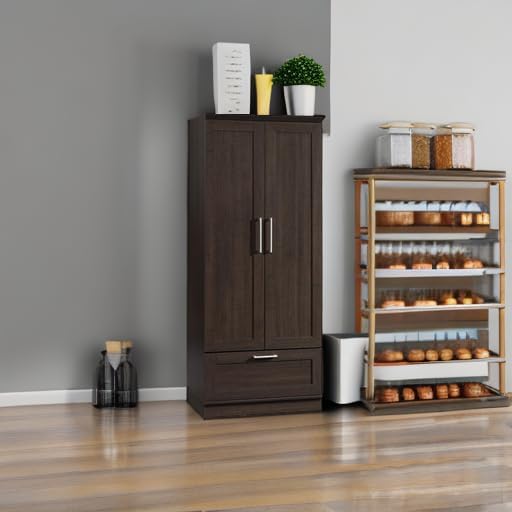 Modern HomePlus Wardrobe & Pantry Cabinet – Dakota Oak Finish