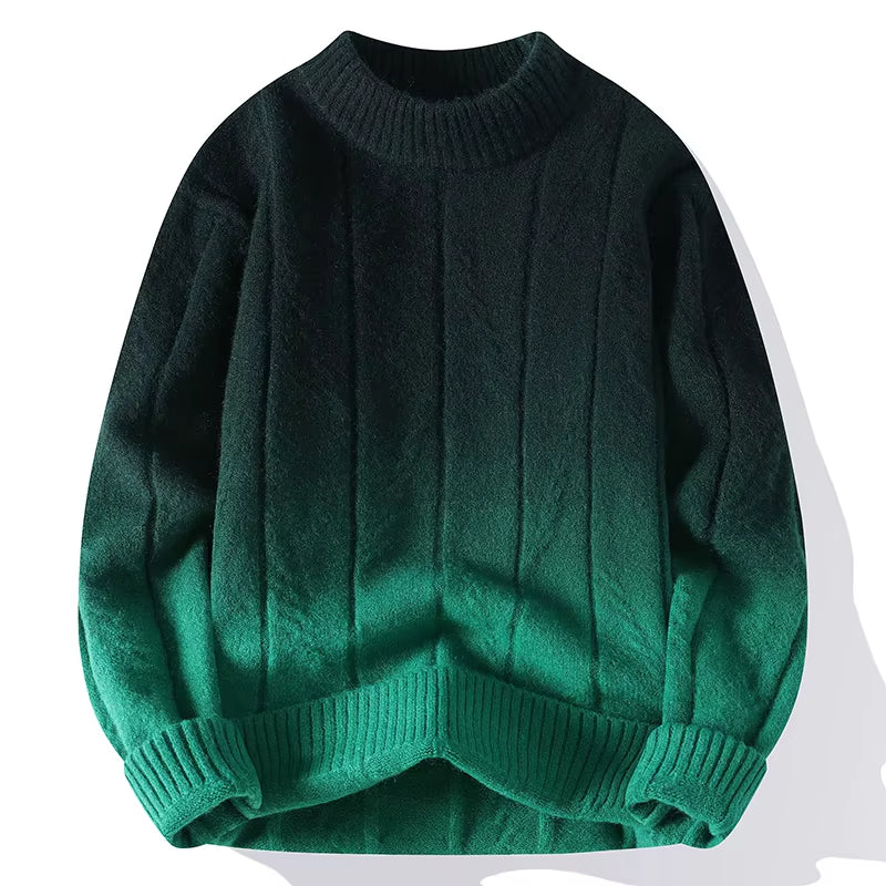 Knitted Sweaters Men'S Women Autumn Color-Matching Loose round Neck Long Sleeve Sweater Male High Quality Warm Knitwear Pullover