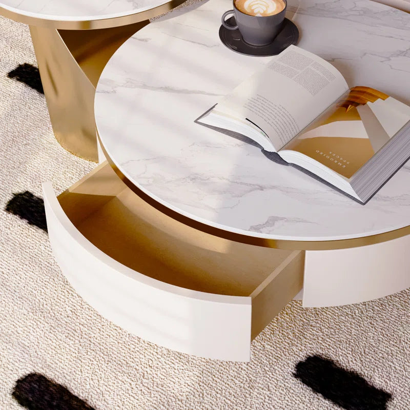 New Italian Craft Coffee Table with Storage Heat & Wear-Resistant