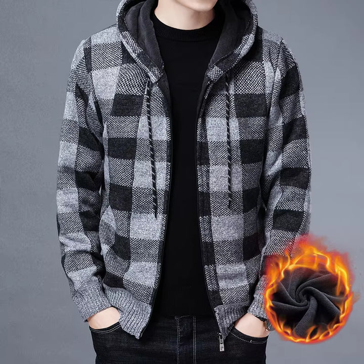 Men Sweater High Quality Luxury  Jacket Fashion Winter Coat Fleece Hoodies