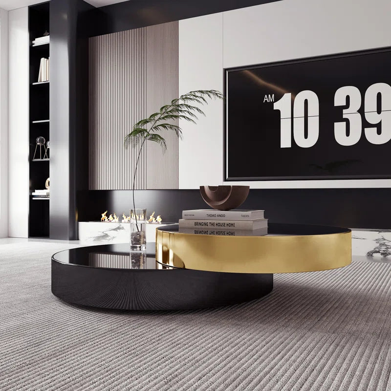 Modern Interior Home Glass Top Single Coffee Table