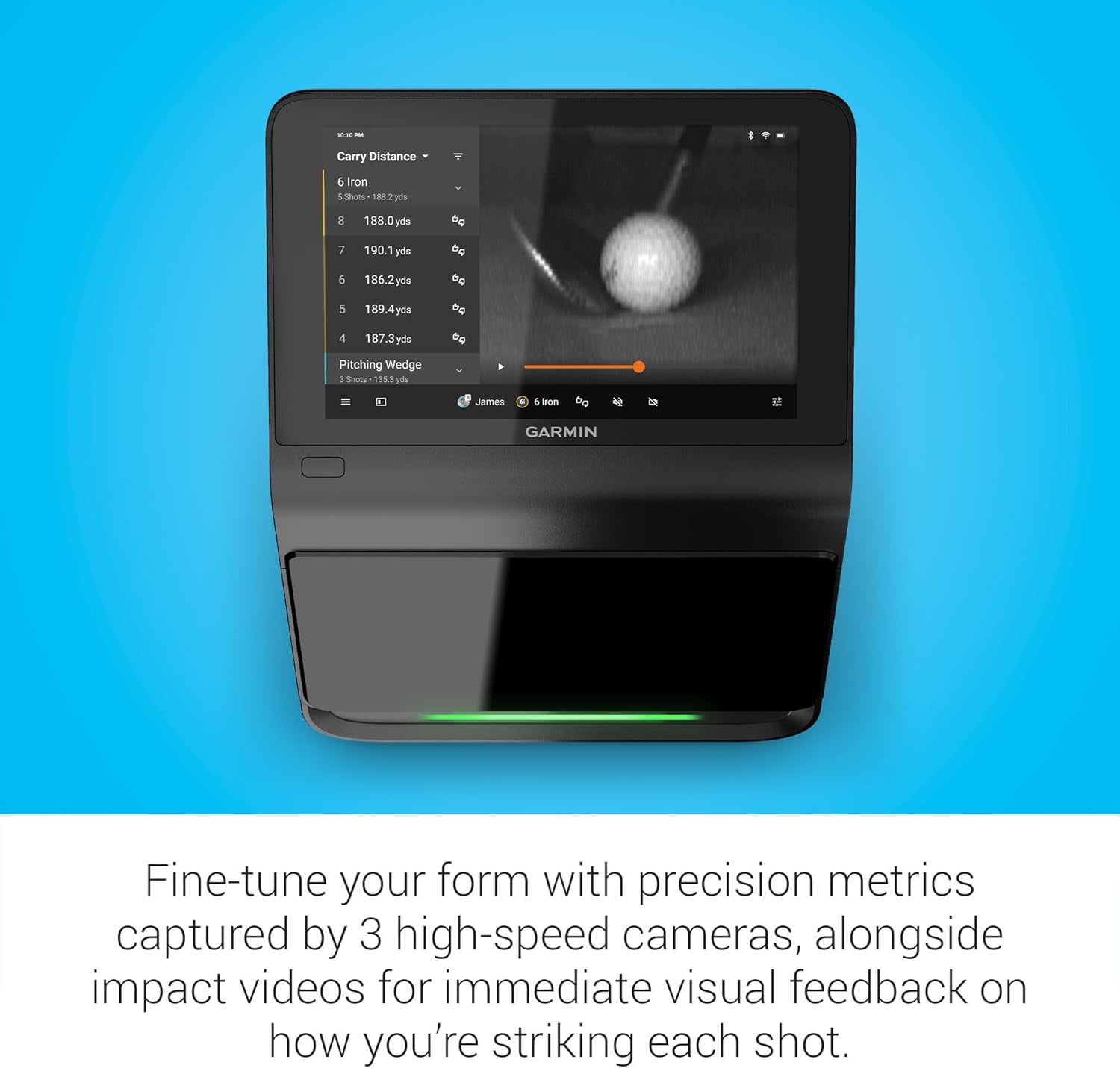 New Pro® R50, Golf Launch Monitor and Simulator, 10" Built-In Color Touchscreen 