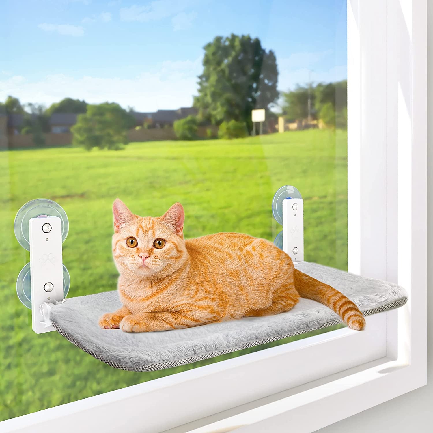 Modern Cordless Cat Window Perch Indoor Cat Bed