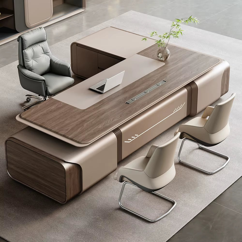 Modern Melamine Board Executive Chair and Table Desk