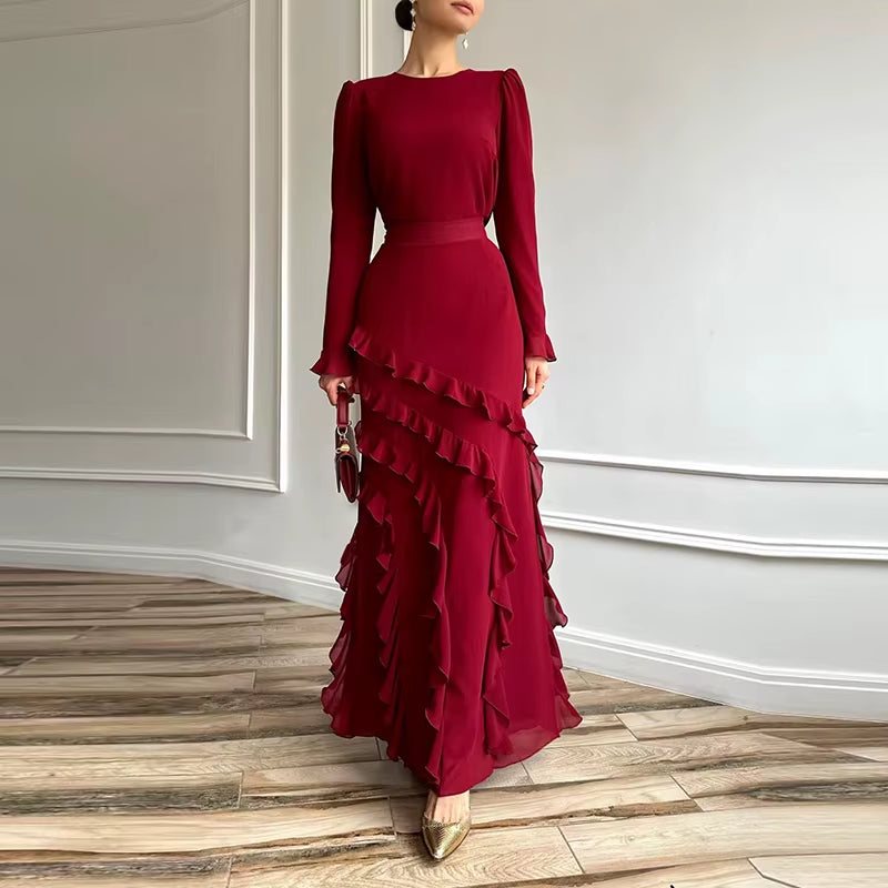 New Women Summer Slim Outfits  Long Sleeve Dress