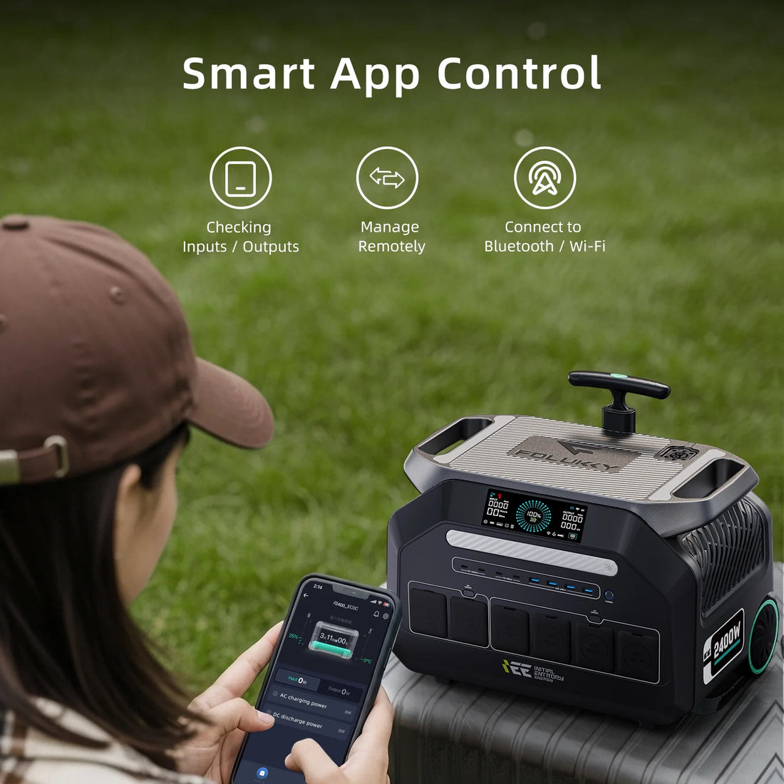 P3200 Solar Generator, 1 Hour Fast Charging, EPS,APP Control Features