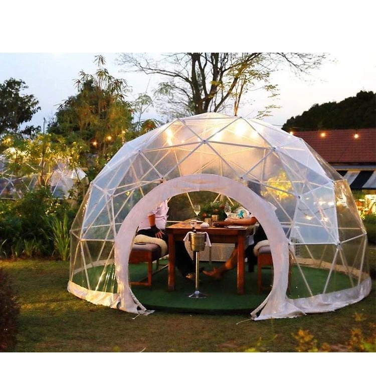 Modern 4M Transparent Clear Geodesic Dome For Restaurant/Camping