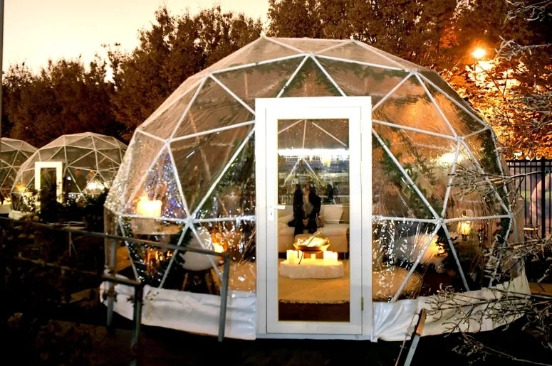 Modern 4M Transparent Clear Geodesic Dome For Restaurant/Camping