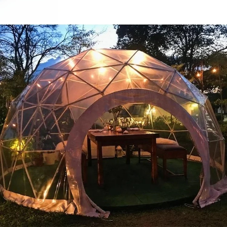 Modern 4M Transparent Clear Geodesic Dome For Restaurant/Camping