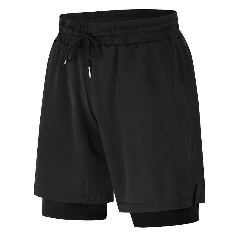 New 2-In-1 Dual-Layer Men's Performance Running Shorts