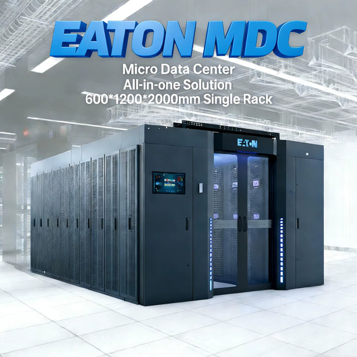 Eaton Online Three Phase Micro Data Center Icube Provides Power Supply IT Rack Power Distribution Thermal Monitoring Integrated