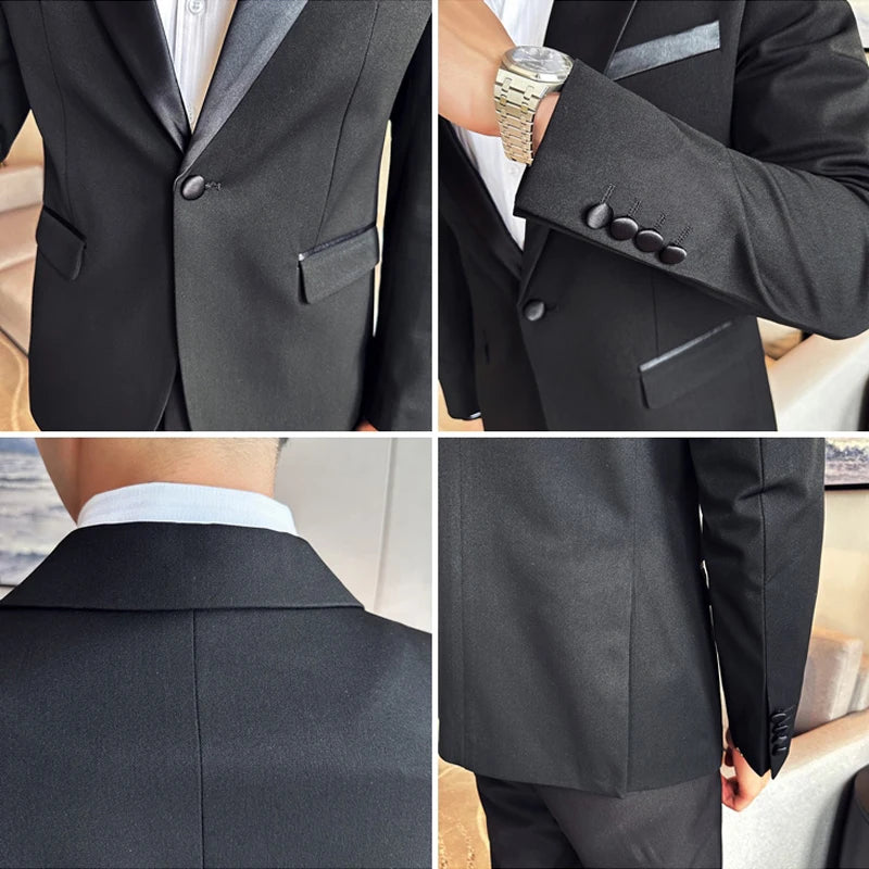 Mens premium High-End Brand Groom Wedding Dress Suit 