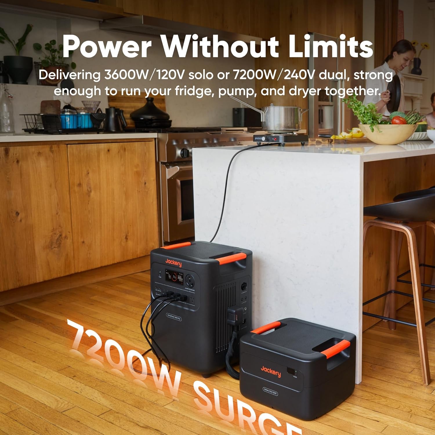 New Homepower 3600 plus Portable Power Station with 2X 200W Solar Panels