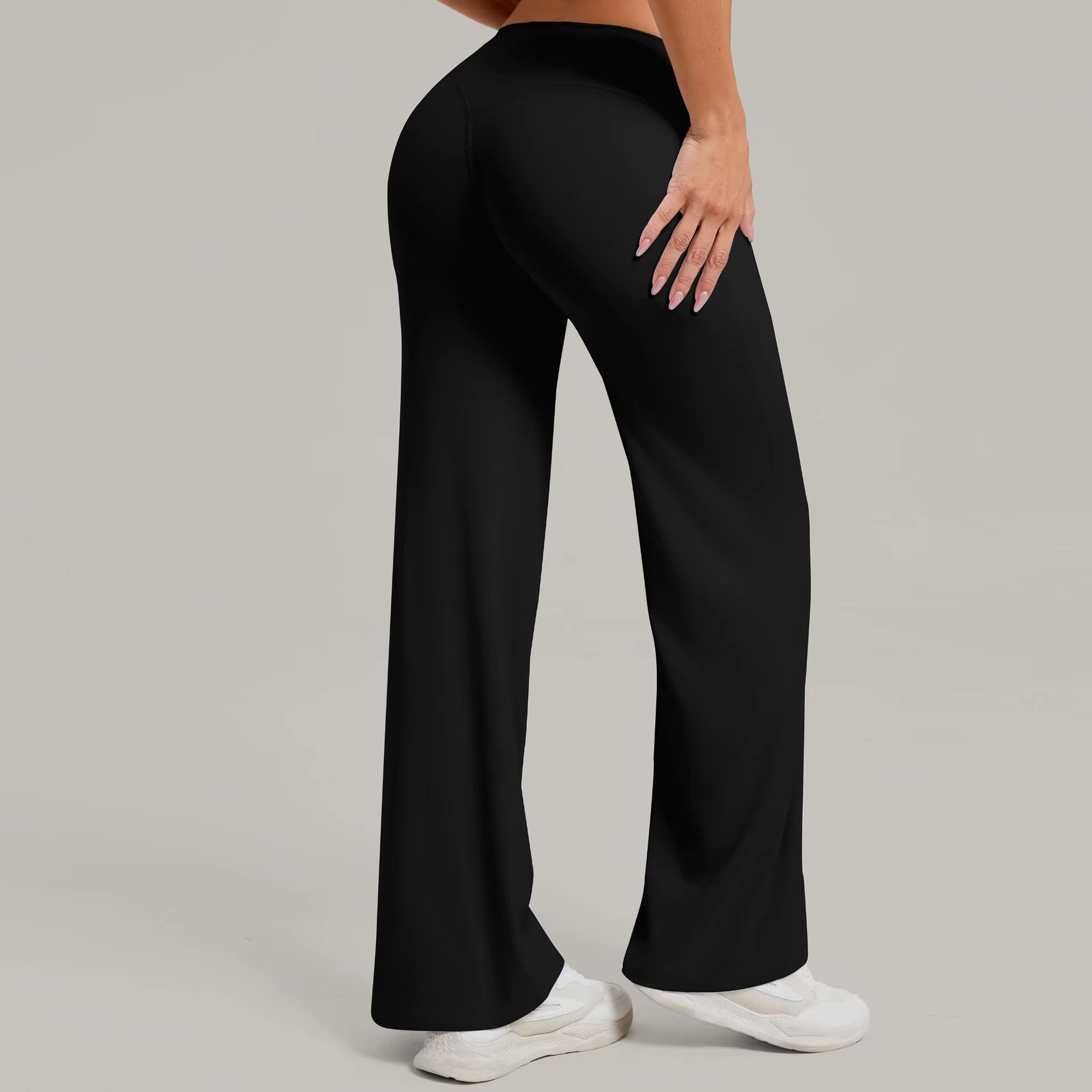 New Woman Straight Yoga Pants Versatile Loose High Waist 