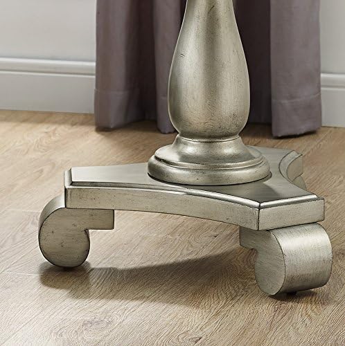 New Luxe Roundhill Furniture Rene Contemporary Wood Pedestal Side Table