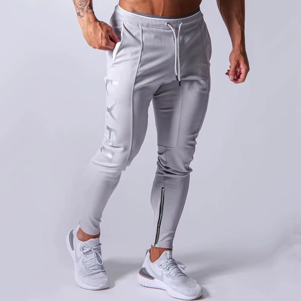 Joggers Sweatpants Men Casual Skinny Pants Black Trousers Male Gym Fitness Workout Cotton Trackpants Spring Autumn Sportswear