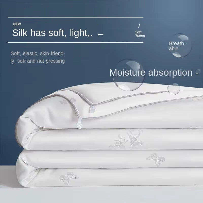 Premium Mulberry Silk Comforter – Soft Warm Cotton Jacquard Duvet