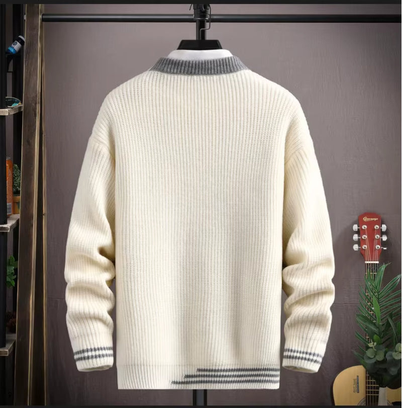 Autumn Winter Sweater Men Womens Thick Warm Top Casual New Fashion Pullover round Solid Top Quality Neck Sweater Knitted Sweater