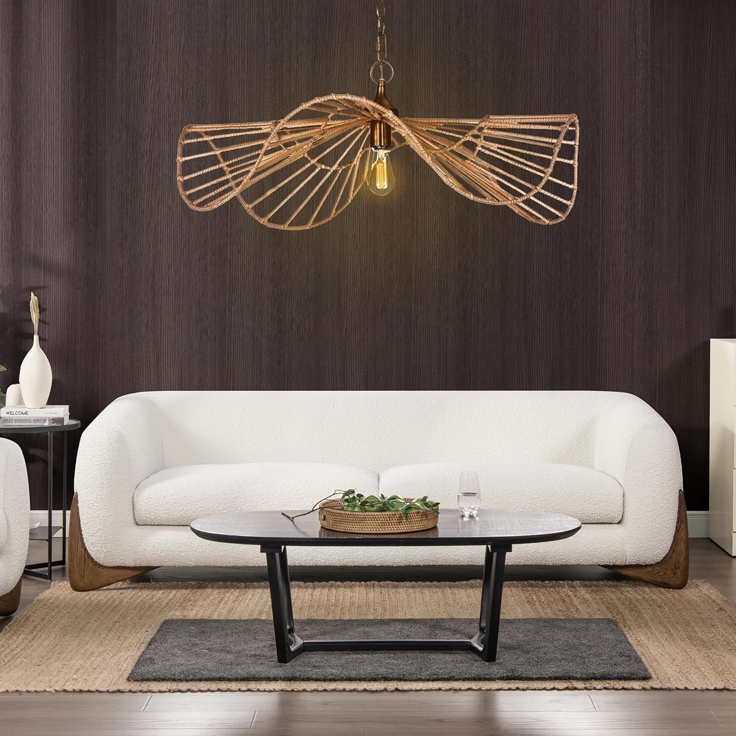 Modern Sofas Couches - Upholstered Luxury Sofa with Low Back and Curved Design 3 Seater 