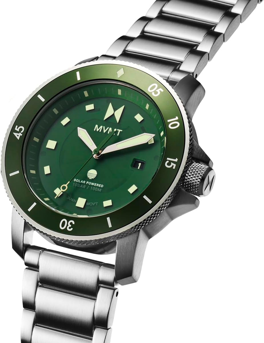 Mens Premium Solar Rechargeable Sports - Water-Resistant Watch