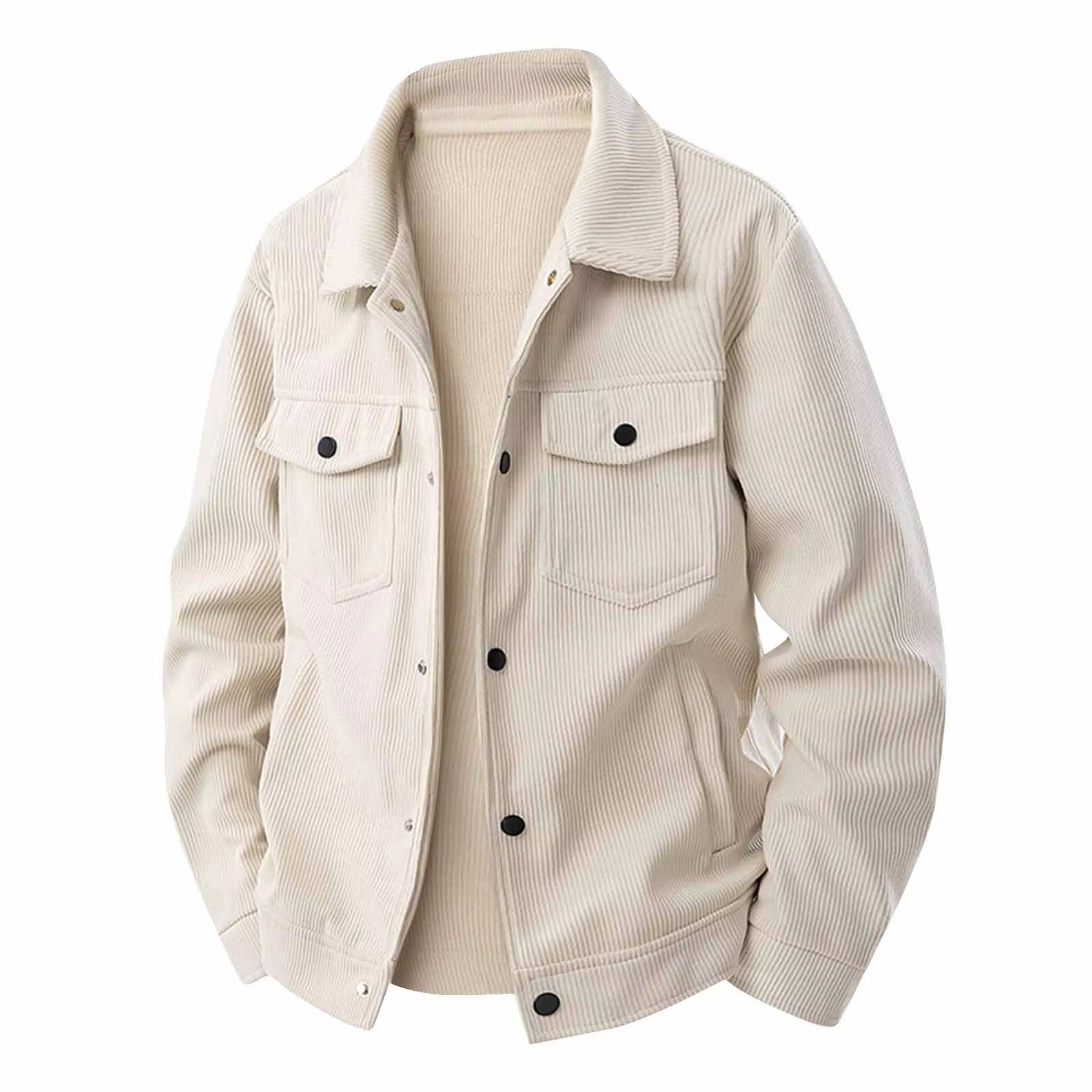 New Mens Flip Collar Fashionable Jacket Wear