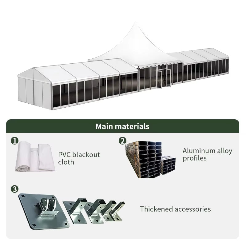 High Quality Professional Outdoor Party Tent Outdoor Activities Combination Canopy House for Events