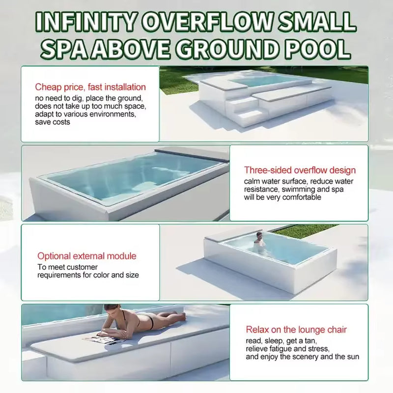 New Vintage Family above Ground  Swim Spa Plunge Pool