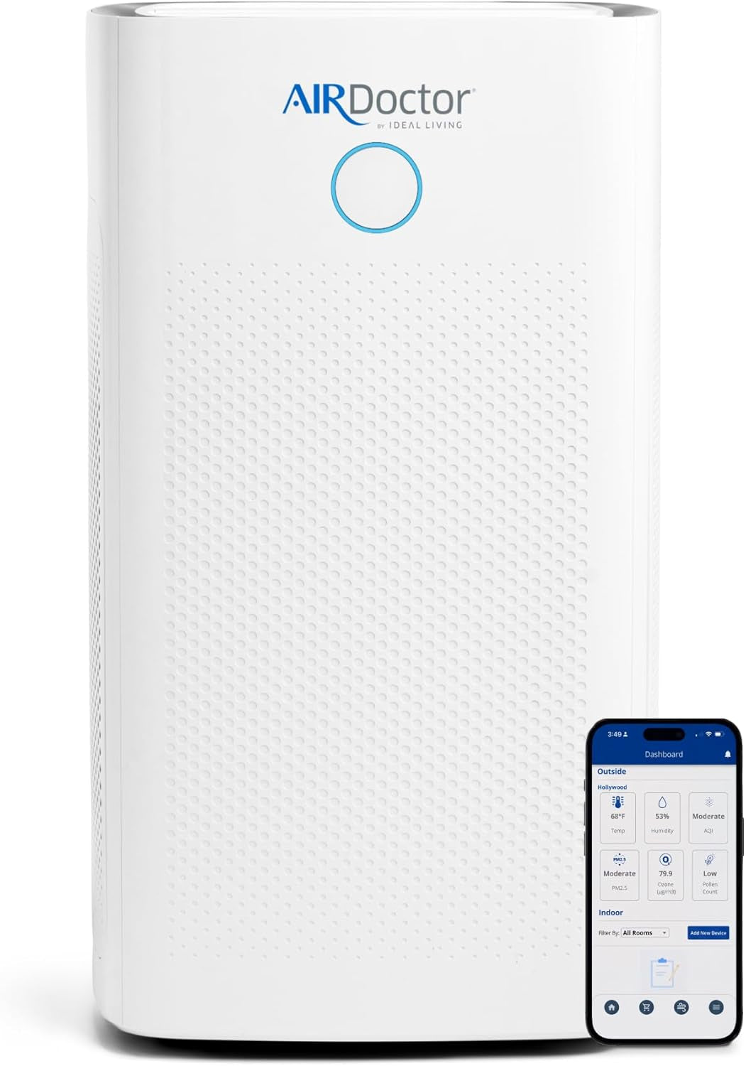AD5500 Air Purifier. Cleans Whole Home, Extra Large Rooms up to 4172 Ft2. Removes Allergens, Smoke, Dust, Mold, Pet Hair, Odors, Pollen. Hospital-Grade Ultrahepa & Premium Carbon Filtration