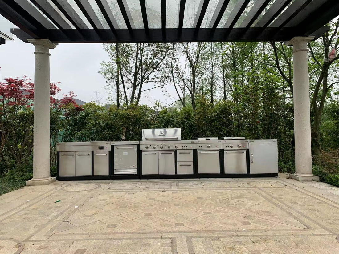 New High End Modern  Stainless Steel Outdoor Kitchen