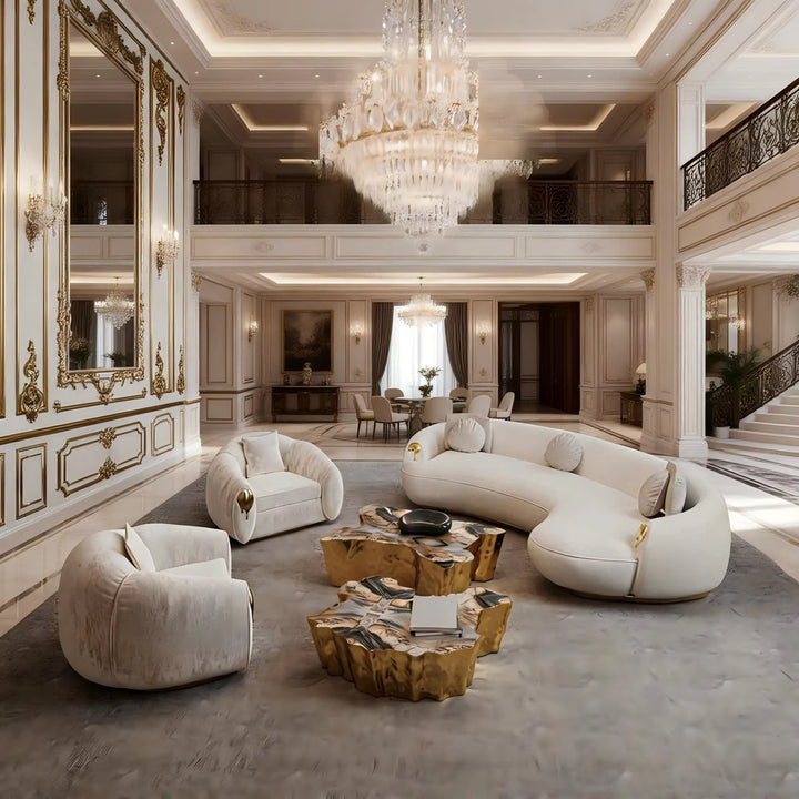 Modern Luxury Furniture Curved Sofa Living Room Sofa Set Furniture Luxury Couch Living Room Sofa