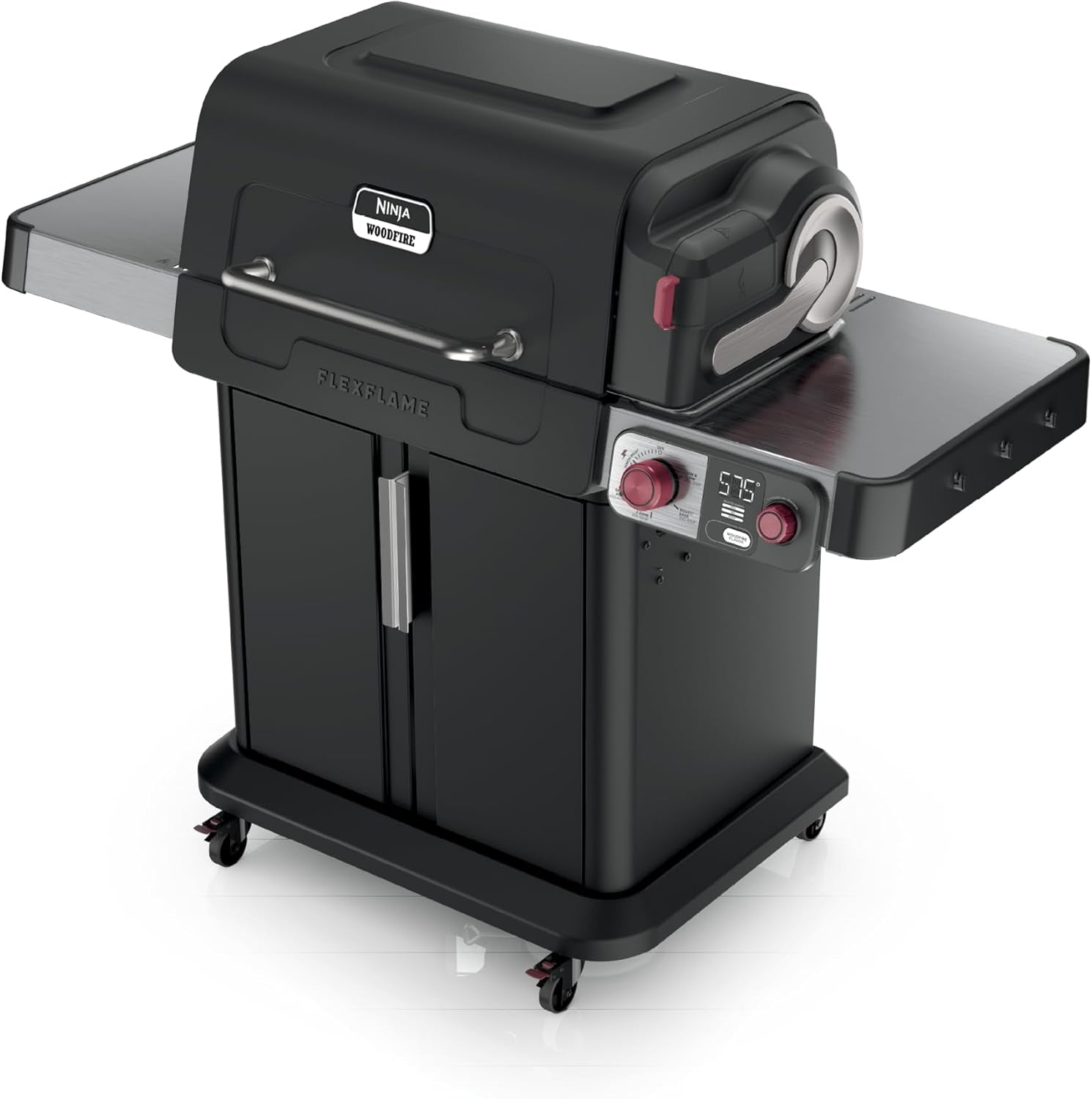 Flexflame Proconnect Grill & Smoker | 5-In-1 Smart Cooking System | Electric & Propane | App-Connected | 3-Burner Digital Control | Roast, Griddle & Pizza Maker | Black/Gold | PG305