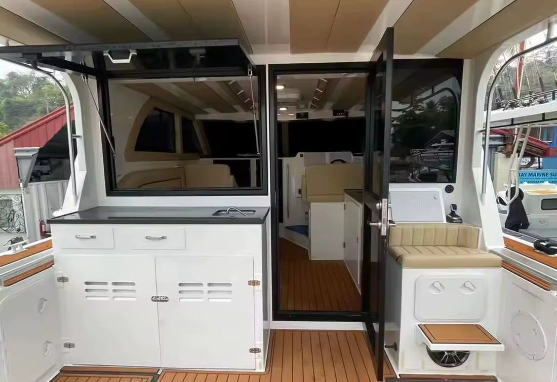 Sea King 10M 33Feet Catamaran Outboard Motor Yacht Sport Luxury Cabin Cruiser Aluminium Fishing Boats Cats Leisure