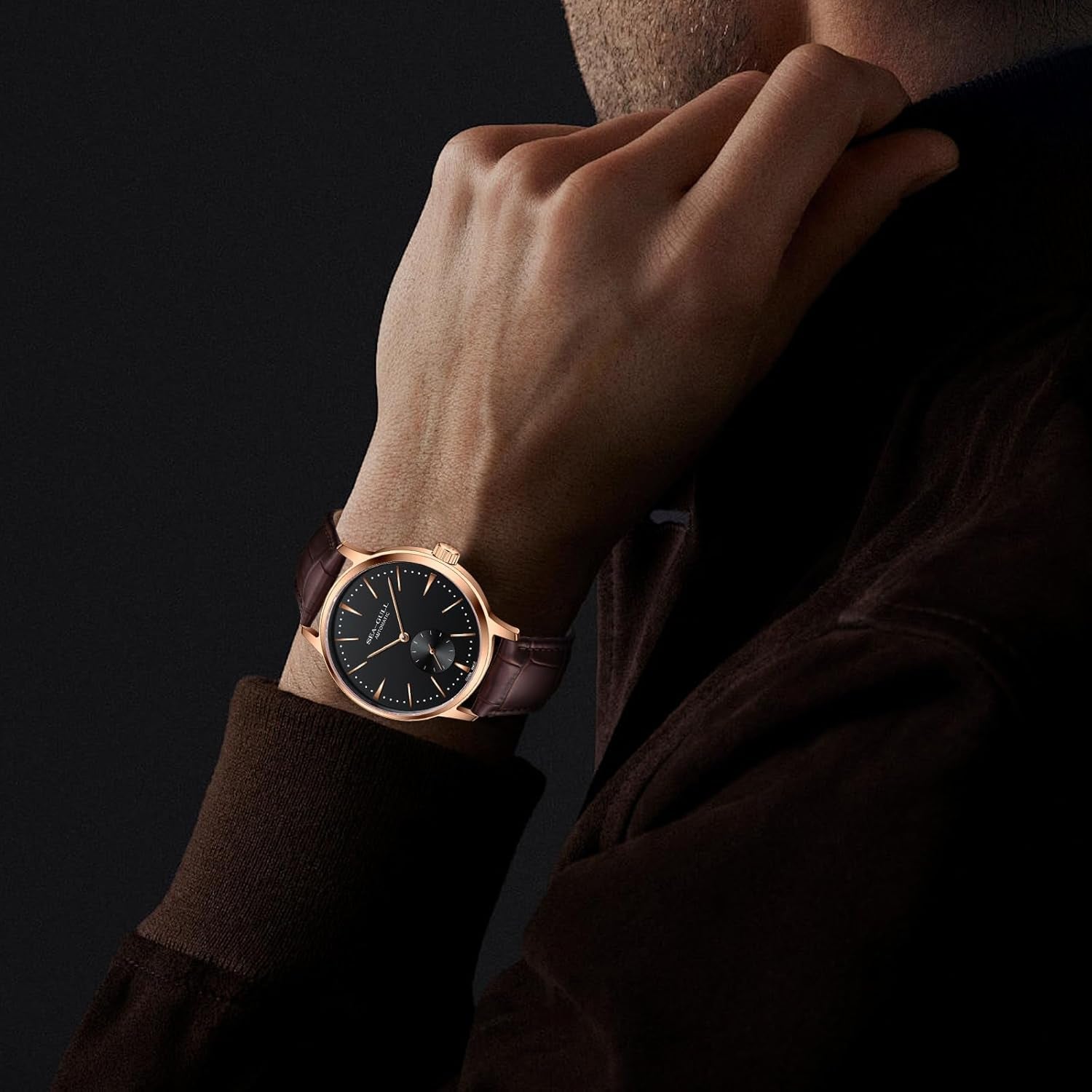 Modern Mens Business Leather Strap Watch