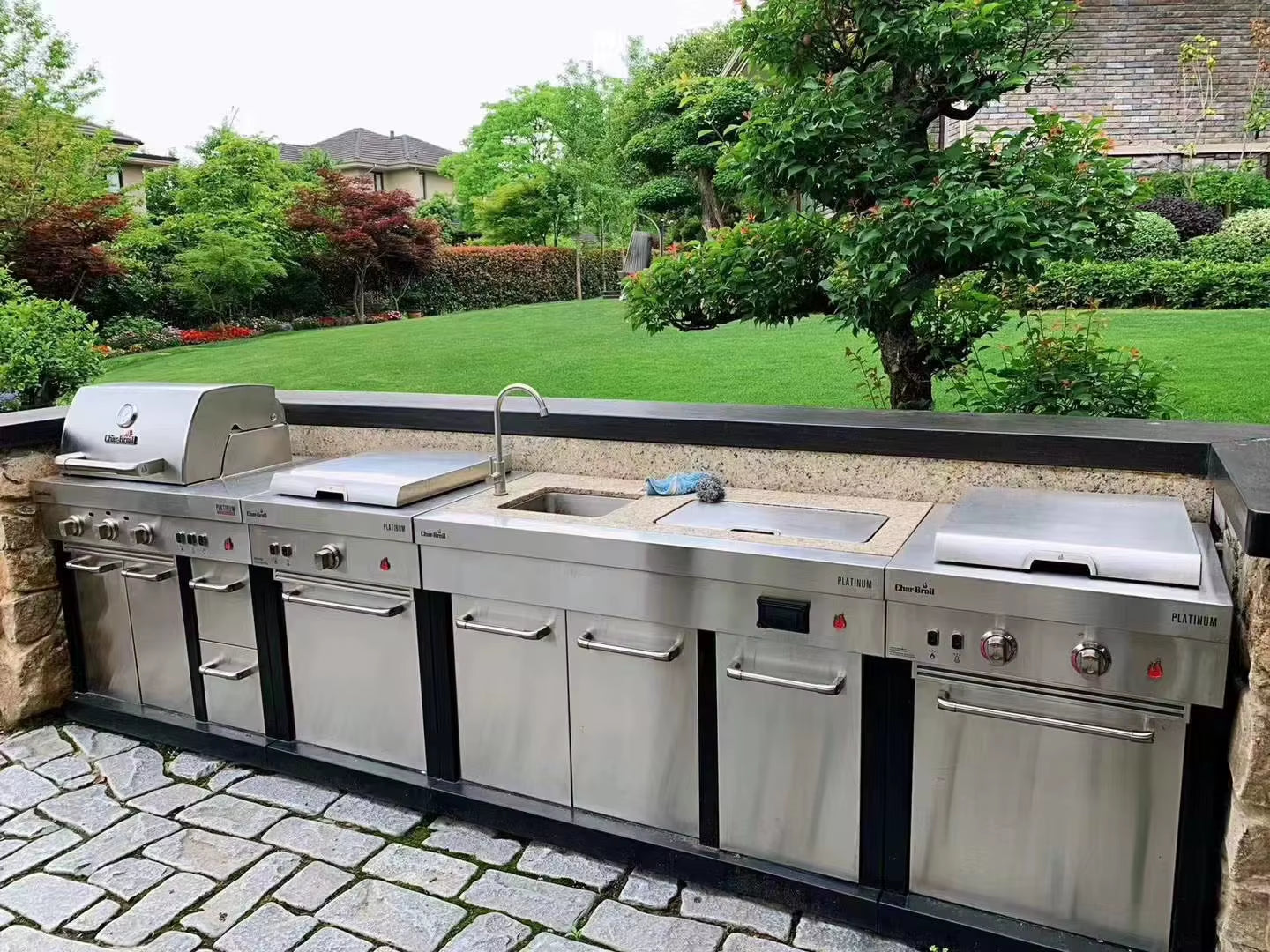 New High End Modern  Stainless Steel Outdoor Kitchen