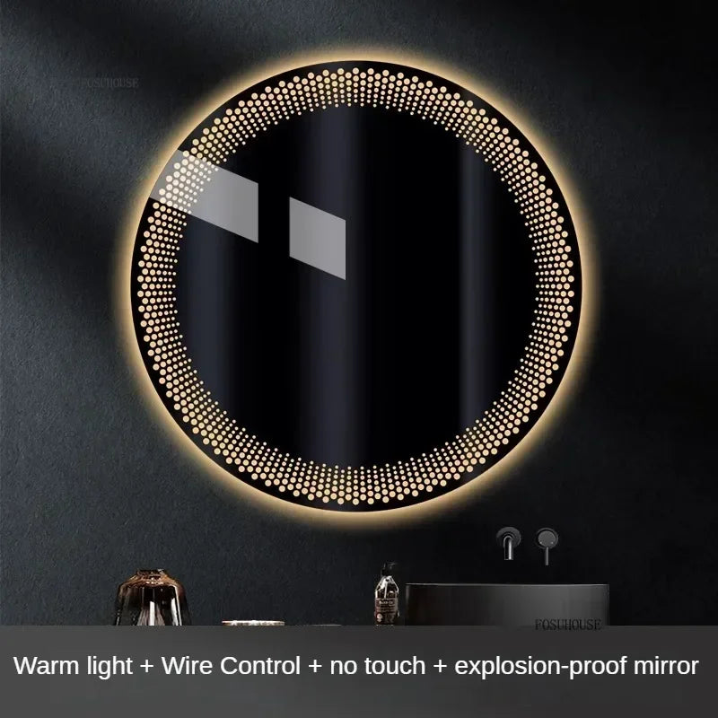 Modern multi colour Adjustable Smart Bathroom Mirror Wall Mounted Defogging Decorative Mirror