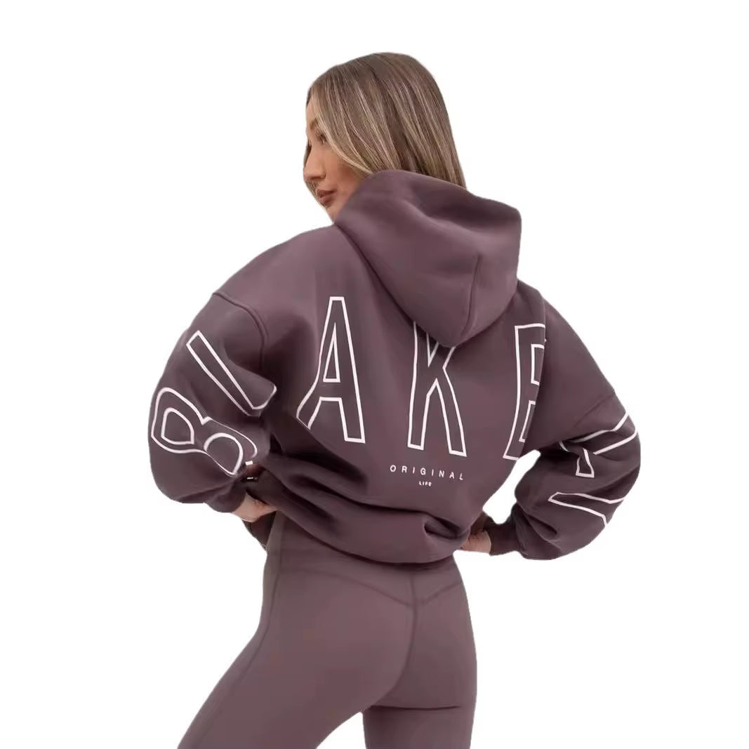 New High Street Trendy Print Oversized Hoodie 