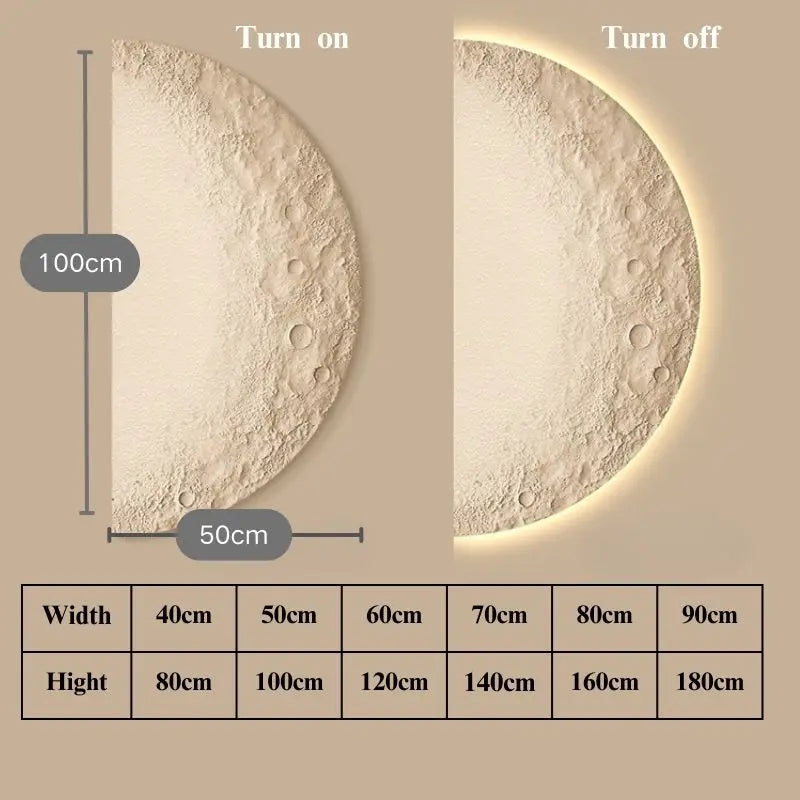 Remote Control Dimming Wall Painting Lamp Creative LED Moon Painting Lights