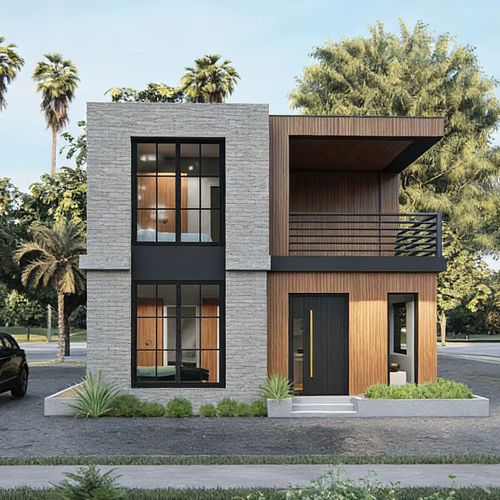 Eco Friendly SIP Panel Prefab House Energy Saving Modern Villa for Residential Projects with Excellent Thermal Insulation